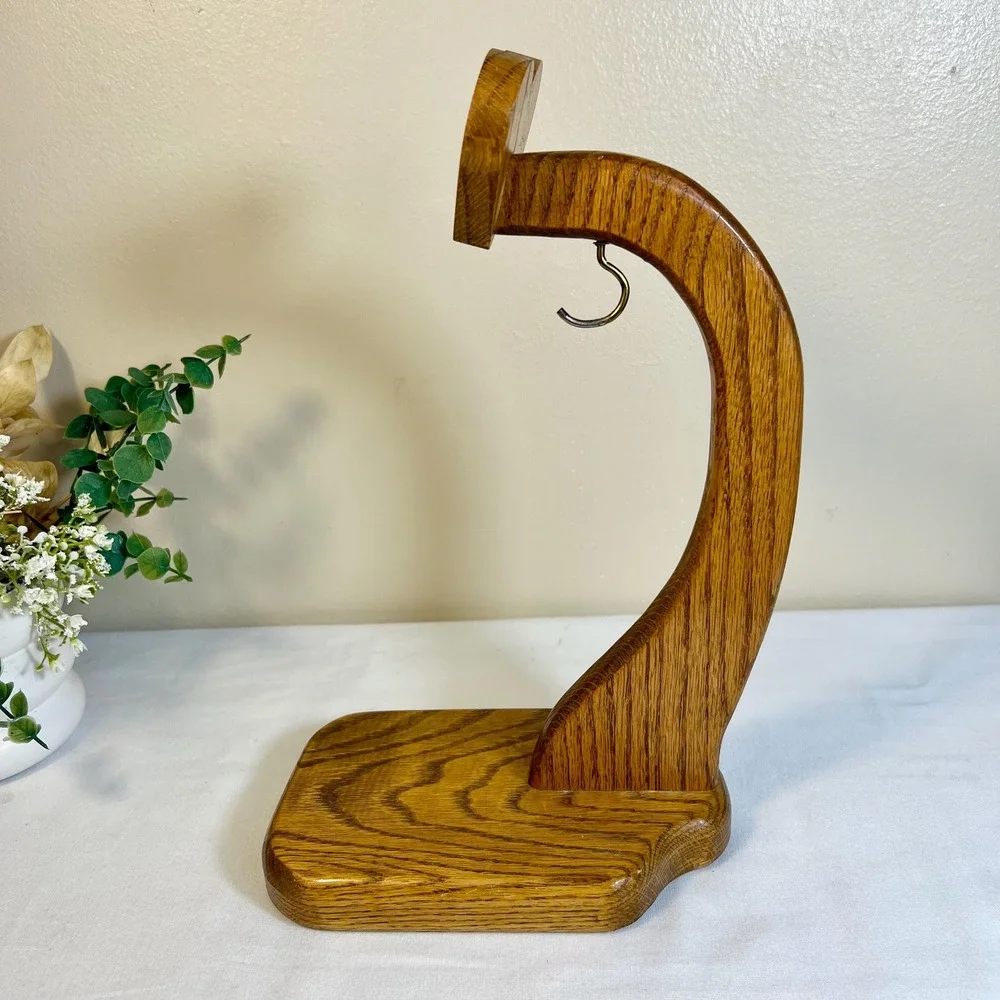Vintage Hand-Crafted Heart Shaped Wood Banana Hook Holder
